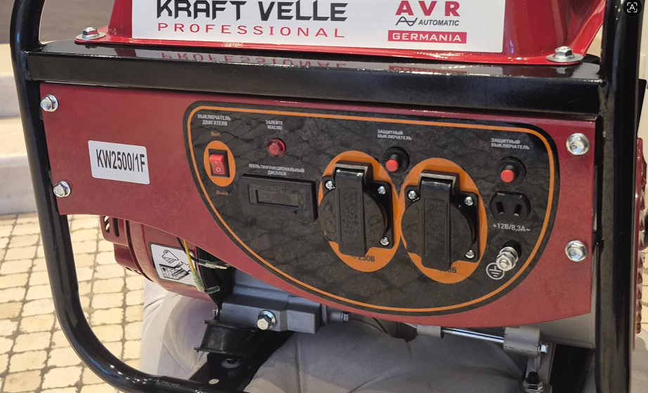 AVR та панель керування генератора Kraft&Velle KW2500