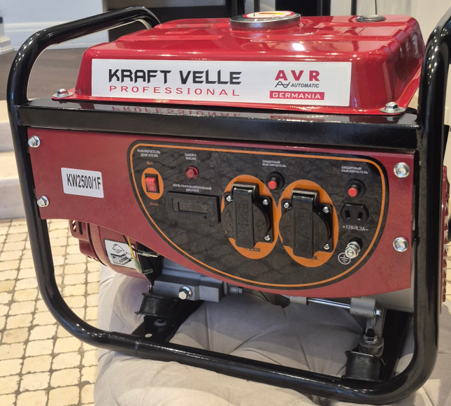 Розміри та габарити генератора Kraft&Velle KW2500